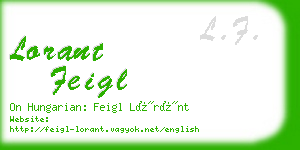 lorant feigl business card